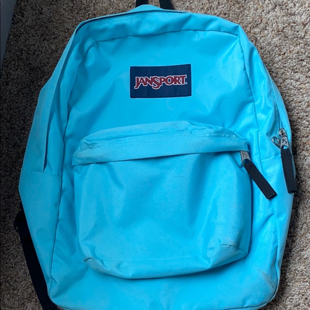 Turquoise Jansport backpack